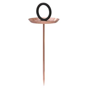 Round Copper Plated Bird Bath